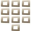 Electron CONFEZIONE DA 10 PLACCHE IN TECNOPOLIMERO, COMPATIBILE CON VIMAR ARKE', 3 MODULI/POSTI, COLORE BRONZO, RETTAGOLARI, SQUADRATE, ALTA QUALITA', DESIGN ELEGANTE E MODERNO, PER INTERRUTTORI/PRESE