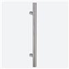 IWOFER Maniglione tondo dritto in acciaio inox satinato per porte serramenti (Lunghezza 300 - Interasse 210)
