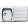 Foster Lavello Cucina 1 Vasca SX Gocciolatoio a Destra Acciaio Spazzolato Inox 79x50cm