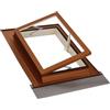 Emica - Lucernario apertura Libro in Rame | Linea Best Doppia Vetrata 3-9-3 | Interno Legno Abete | Ideale per uscita sul Tetto (78x98 Base x Altezza)