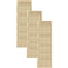 DecoMeister Porte a Lamelle in Legno 444x1406 mm Confezione da 3 - Porta Lamella Pino Massiccio - Anta per Armadio a Persiana Aperta - Frontali Mobili e Antine per Guardaroba - Legno Naturale Grezzo