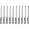 QUARKZMAN 10Pz #1 Punte Cacciavite Phillips PH1 1/4 Gambo Esagonale 3 (75mm) Lungo Acciaio S2 Magnetiche Inserti per Avvitatore per Cacciavite Elettrico Punte Trapano 0.157 (4mm) Asta