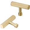 SZLXJMFL Maniglie per Mobile Oro Moderne, 2 Pezzi Maniglie Armadio Solida Ottone | Finitura Spazzolato, Lunghezza: 50-500mm Maniglie ad Arco, Maniglie Cucina Dorate-50mm/2in