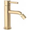 Rea - Rubinetto Da Bidet Lungo Gold Brush Miscelatore Monocomando In Ottone Per Wc Bagno (Oro) 14 X 5 X 17 cm