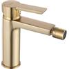 Rea - Rubinetto Da Bidet Argus Gold Brush Miscelatore Monocomando In Ottone Per Wc Bagno (Oro) 15,5 X 4,5 X 16 cm