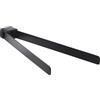 Gedy PIRENEI Portasciugamani da bagno Doppia parete, Nero Opaco, Ottone, 35,9 x 4,6 x 3,3