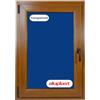 Winwindo Finestra in PVC rinforzato rovere dorato | vetro Climalit opaco | Profilo Aluplast | Consegna 24/48h (800 x 1000 Sinistra Trasparente)