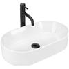 Rea - Lavabo Da Appoggio Layla 50 Lavabo Bagno 30 X 53 X 11,5 cm Ceramica (Bianco)