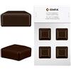 EMFA Cappuccio per palo da recinzione 100x100 mm Marrone 4 pz sovrapposto per palo quadrato per recinzione in plastica 10x10 cm EMFA ®