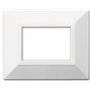 Eva AVE PLACCA ZAMA 44 Metallo Colore Bianco RAL9010 3 Moduli 44P93B