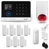 HUXGO® HXA003 Allarme casa senza fili WiFi + GSM con wireless Sirena | Kit allarme con 1x rilevatore di movimento, 7x sensori per porte e finestre, telecomando | Compatibile con TUYA
