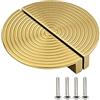 YQOLG87 Maniglie per cassetti a semicerchio, maniglia dorata per armadio da cucina con vite, manopole a semicerchio per porta dell'armadio, moderne maniglie in lega di alluminio, 2 pezzi, 100 mm