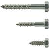 AGBERG - 7 x 60 mm viti per legno con testa esagonale - Viti a chiave [30 pezzi] in acciaio inox A2 V2A, antiruggine - DIN 571