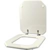 IDROTOP Copriwater 1930 OTTAGONALE Bianco Cerniera Rallentata Soft Close Cromo-Duravit