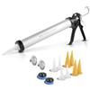 STAHLWERK Pistola per silicone SP-600 ST Pistola a cartuccia da 600 ml in robusto alluminio per siliconare e applicare adesivi e sigillanti