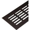 Gedotec Griglia di ventilazione per porta, marrone, griglia di scarico in alluminio | griglia di ventilazione rettangolare | 600 x 60 mm | Griglia per mobili in alluminio per riscaldamento