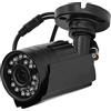 TIKATARER Telecamera CCTV, Telecamera CCTV Acciaio in Lega Esterna in Lega 2 MP 3,6 Mm a Infrarossi per la Notte Trasparente Fotocamera Analogica di Sicurezza per Esterni per Interno (NTCS)