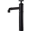 QUINTO Rubinetto Lavabo Rubinetto Fengshui Industriale Tutto Rame Nero Rubinetto Per Lavabo Da Appoggio Per Lavabo Retrò Rosso Caldo E Freddo Stile Alto Nero