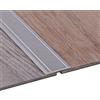 Gedotec Adesivo SUPER-FLACH per profili in alluminio | 2000 x 30 mm | Profilo per pavimento in Alluminio anodizzato argento | striscia di copertura non perforata | davanzale da incollare - 1 pezzo