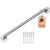 Intirilife portasciugamani in acciaio inox spazzolato - lunghezza 50 cm e diametro asta 19 mm per foratura - portasciugamani porta asciugamani bagno sauna cucina, montaggio a parete