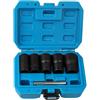 Chavisenty Kit di 6 estrattori per dadi rotti con manicotto da 17 mm, 19 mm, 21 mm, 23 mm, 27 mm e barra centrale per piercing