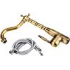 Fdit Retro rubinetto miscelatore monocomando per lavandino con 2 tubo dell' acqua filtro acqua di rubinetto per bagno
