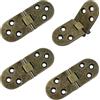 AUXBC Cerniere pieghevoli resistenti per tavolo (7,9 x 3,8 cm), in lega di zinco, cerniera pieghevole da tavolo, con bordo rotondo a 180 gradi, colore bronzo/4 pezzi