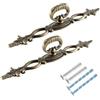 AUXBC Pomelli decorativi in bronzo stile vintage, per armadietti, cassettiere, cassettiere, armadi, 160 mm, 2 pezzi