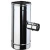 Brico Kit - Raccordo a T 90° derivazione 80 mm mono parete acciaio inox - Diametro: 130mm