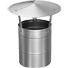 KOTARBAU® Comignolo Antivento - Comignolo Canna Fumaria - Acciaio Inox - ø 160 mm - Argento - Terminale Canna Fumaria - Antivento Antipioggia - Fumaiolo Stufa a Pellet