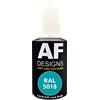 Alex Flittner Designs Stilo per vernice RAL 5018 TURCHESE opaco setoso 20ml Stilo per riparazioni Acrilico Vernice per ritocchi Vernice per riparazioni Legno Metallo Mobili Bagno