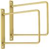NANNAN3360 Staffe per Mensole Quadrate in Metallo Staffe per Mensole Dorate Supporti per Mensole in Ferro da Parete Scaffali per Resistenti da 2 Pezzi, per Cucina Camera da Letto Bagno (300mm/11.8in)