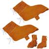 PH PandaHall 1 Paio Copriscarpe da Saldatura in Pelle Protezioni per Scarpe da Saldatura, Copriscarpe per Saldatori Resistenti al Calore e all'Abrasione Protezione Ignifuga per Scarpe e Piedi