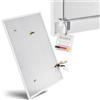 Juskys Zanzariera con telaio in alluminio 130 x 150 cm - Protezione contro insetti e zanzare per finestre da appendere - zanzariera resistente ai raggi UV in bianco