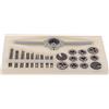 Kalttoy Set di 31 mini tappi filettati in HSS con filettatura metrica e dadi per chiave inglese M1-M2,5 viti
