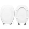 HYDRO HOME Tavoletta Wc Compatibile con PIEMONTE e PIEMONTESINA POZZI GINORI, Copriwater In Legno Rivestito Con 2 mm Di Resina, Cerniere Fissaggio Dal Basso MADE IN ITALY (BIANCO)