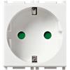 Vimar 14208 Plana presa SICURY 2P+T 16A, standard tedesco, 2M, bianco