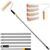 Generic Asta estensibile per rullo da pittura, asta per imbianchini con manico telescopico rimovibile, asta per pittura estensibile per soffitto, armadi da cucina, artigianato, metallo di piccole dimensioni
