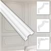 HEXIM - Cornice decorativa e portafoto in stucco in HDPS/PU, decorazione da parete, modanature HCR (2 metri, HCR516) in stucco, pannellatura, colore bianco