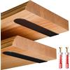 LAMO Staffe per mensole da muro 15 cm 4 pz. nere - Supporti per mensole, staffe a l, reggimensola a scomparsa, angolari metallo - Supporto mensola da cucina per spezie, profumi, cosmetici