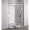 BELLOBATH - Box doccia per nicchia - Cabina doccia con una porta scorrevole - Larghezza 95-100 cm x 195 cm - Vetro di sicurezza anticalcare da 6 mm su entrambi i lati - Profili argento lucido