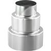 EasyByMall Rivestimento per canna fumaria, in acciaio , riduttore/connettore per tubi, adattatore per tubo per stufa, 1 pezzo, Ø120 mm, Ø60 mm (Ø100 mm/Ø60 mm)