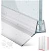 Bagnoxx guarnizione doccia battuta, 2 m, 135°, per vetro 6 mm, profilo angolare trasparente per box doccia, aletta in PVC, apertura porta su un lato, anche vasca