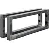 HOLZBRINK Supporti per mensole in metallo 40x15 cm HLA-A (2 pz) | Reggimensole da muro, staffe per mensole lavabo da appoggio | Colore: Acciaio Grezzo Laccato