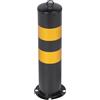 SOLUSTRE Barriera Di Sicurezza in Acciaio Inossidabile Con Pellicola Riflettente Per Parcheggio E Vialetto Colonna Di Segnalazione Per Protezione Stradale E Isolamento Ingressi 19.69X6.30X6.30In
