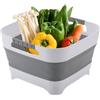 Generic Lavabo pieghevole - Lavabo con bottiglia - Cestino multiuso leggero con manico ergonomico per lavare i piatti in spiaggia cucina auto lavanderia