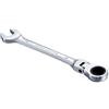 KATUR Chiave combinata a cricchetto 14 mm, chiave a cricchetto con testa flessibile, design industriale a doppio uso, utensile metrico professionale in acciaio al cromo vanadio