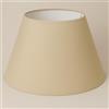 Generico 45 cm Paralume, Tessuto di Cotone con PVC Bianco, Prodotto Artigianale, per Lampada da Tavolo, Piantana (Crema)