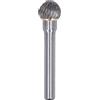 Walfront Lima per Frese a Forma di Sfera YG8 Sfera in Lega Fresa Rotante Fresa a Doppia Scanalatura Fresa per Fresatura Taglio del Legno Punte per Intaglio per la Produzione di Utensili Lunghezza 10 Mm