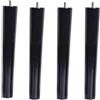 RICOLUS 4 Pezzi Gambe per Mobili in Legno,Nero M8 Coniche Piedini di Ricambio per Armadio Gambe del Divano Affusolate per Letto Armadio Tavoli Sedie (40cm)